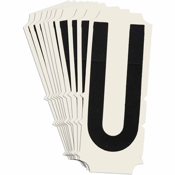 Brady Quik-Align 6450 Series Polyester 2 in Lbl Legend: U Black 10PK 6450P-U - main